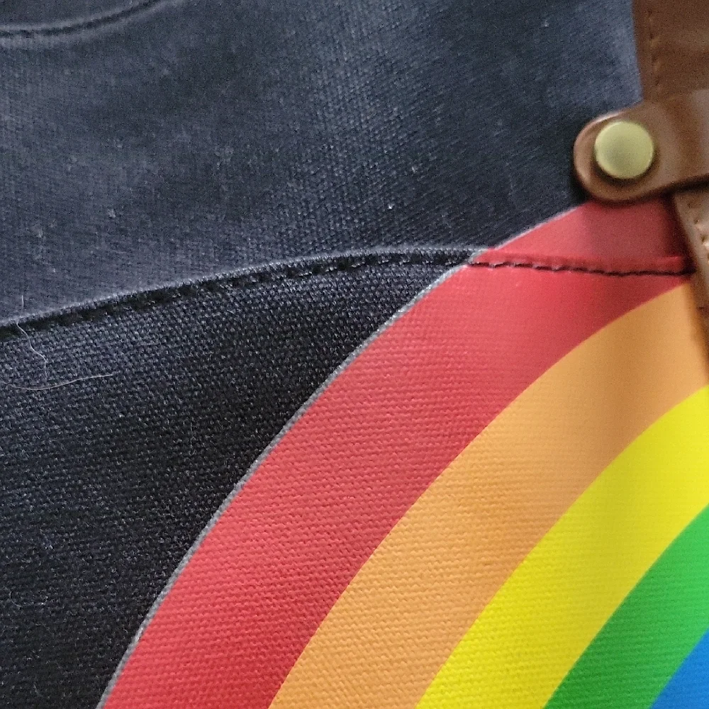 Modcloth Rainbow Canvas Tote Bag - Picture 3 of 6